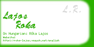 lajos roka business card