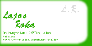 lajos roka business card